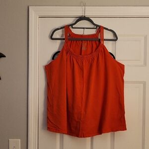 Cacique Bold Orange Sleeveless Top